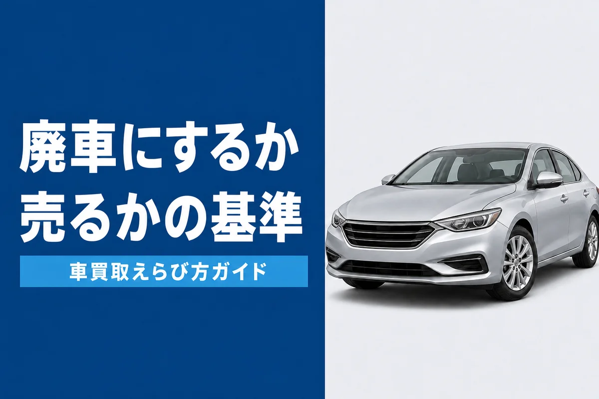 廃車にするか売るかの判断基準